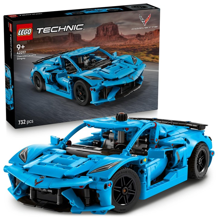 LEGO® Technic - Chevrolet Corvette Stingray Blue 42217, 732 части