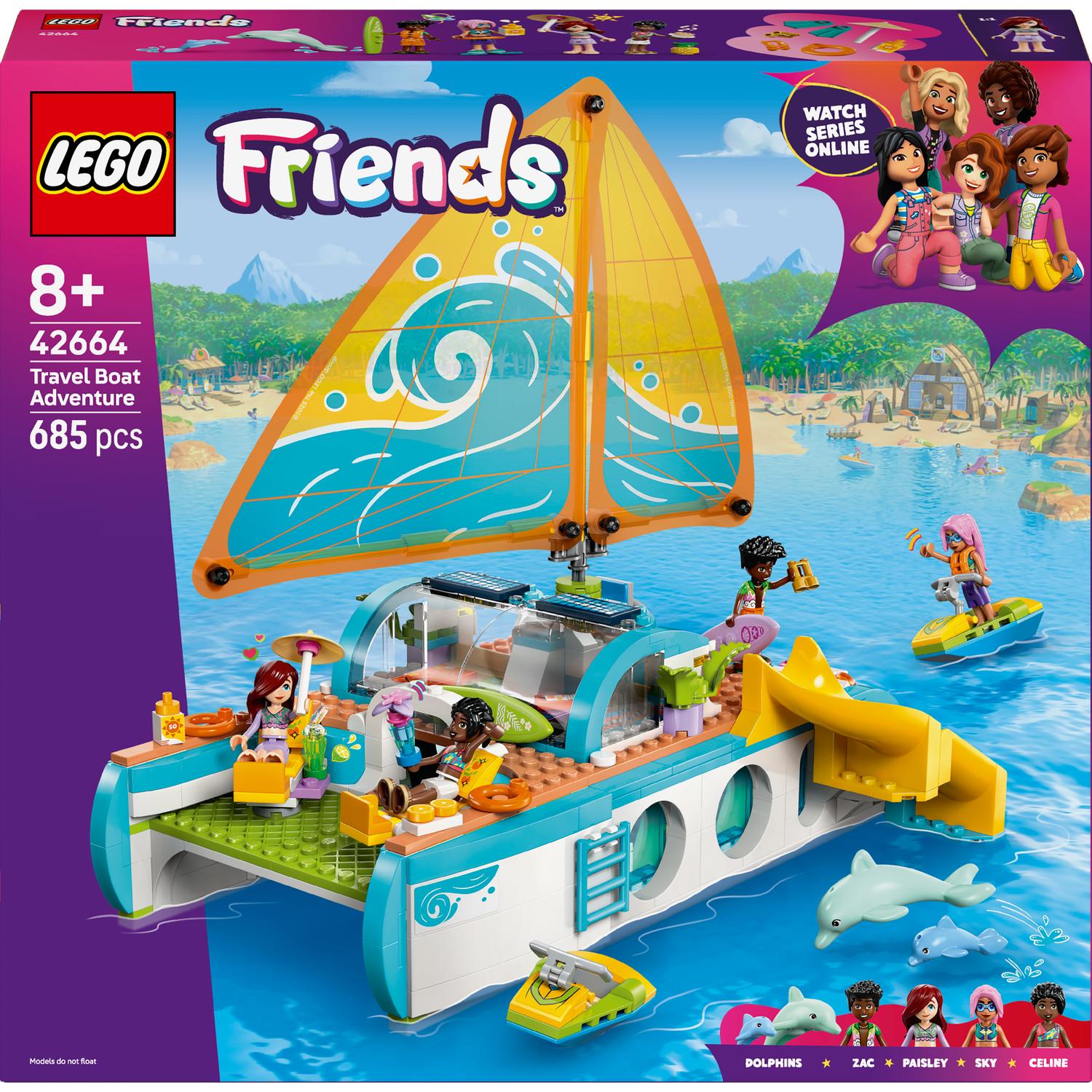 LEGO® Friends - Calatoria aventuroasa cu barca 42664, 685 piese