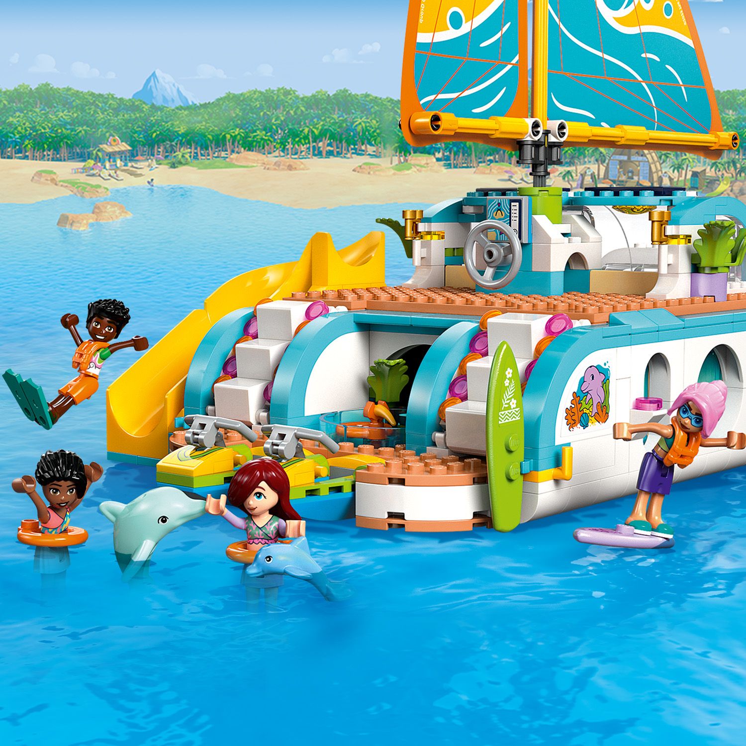 LEGO® Friends - Calatoria aventuroasa cu barca 42664, 685 piese
