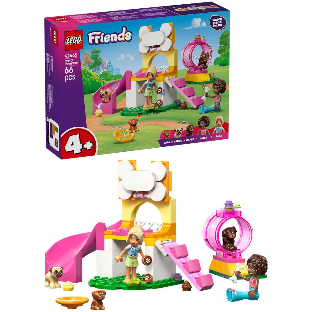 LEGO® Friends - Loc de joaca pentru catelusi 42665, 66 piese