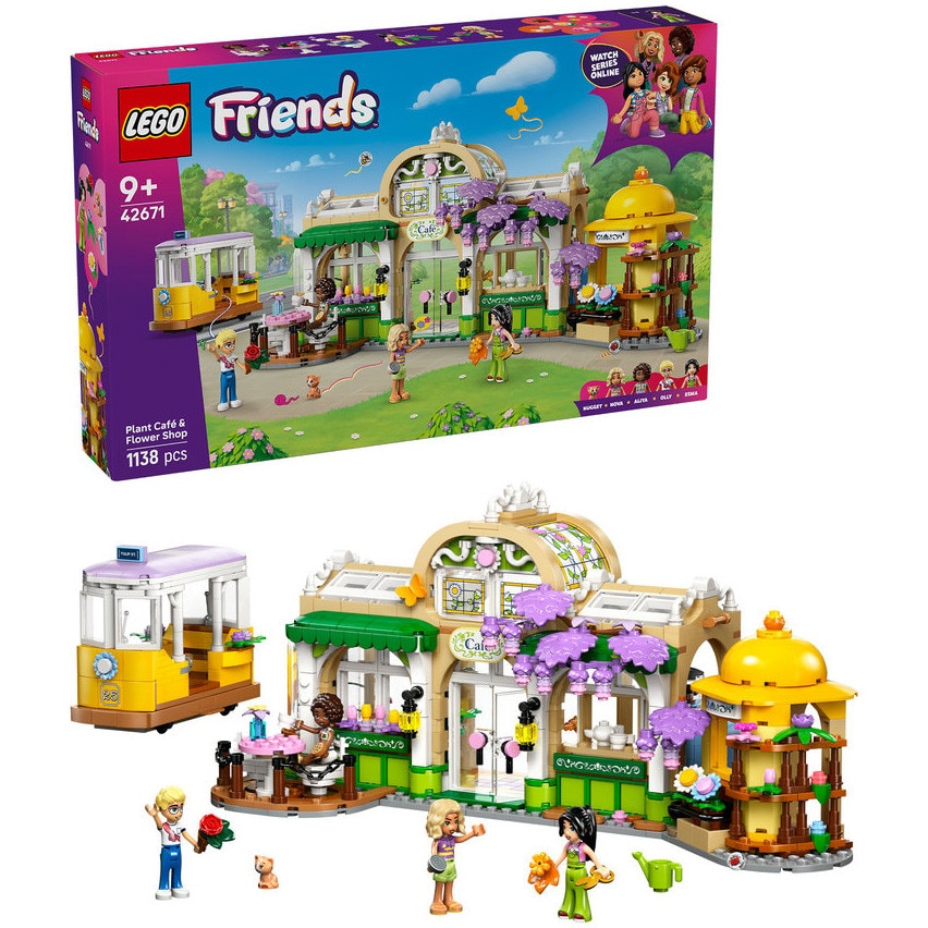 LEGO® Friends - Cafenea cu multe plante si florarie 42671, 1138 piese