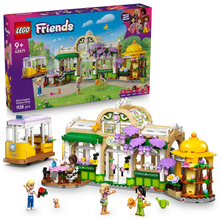 LEGO® Friends - Градинско кафене и магазин за цветя 42671, 1138 части