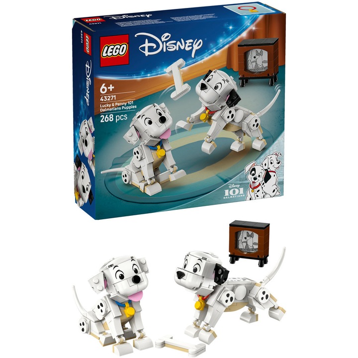 LEGO® Disney - Catelusii Lucky si Penny din 101 dalmatieni 43271, 268 piese