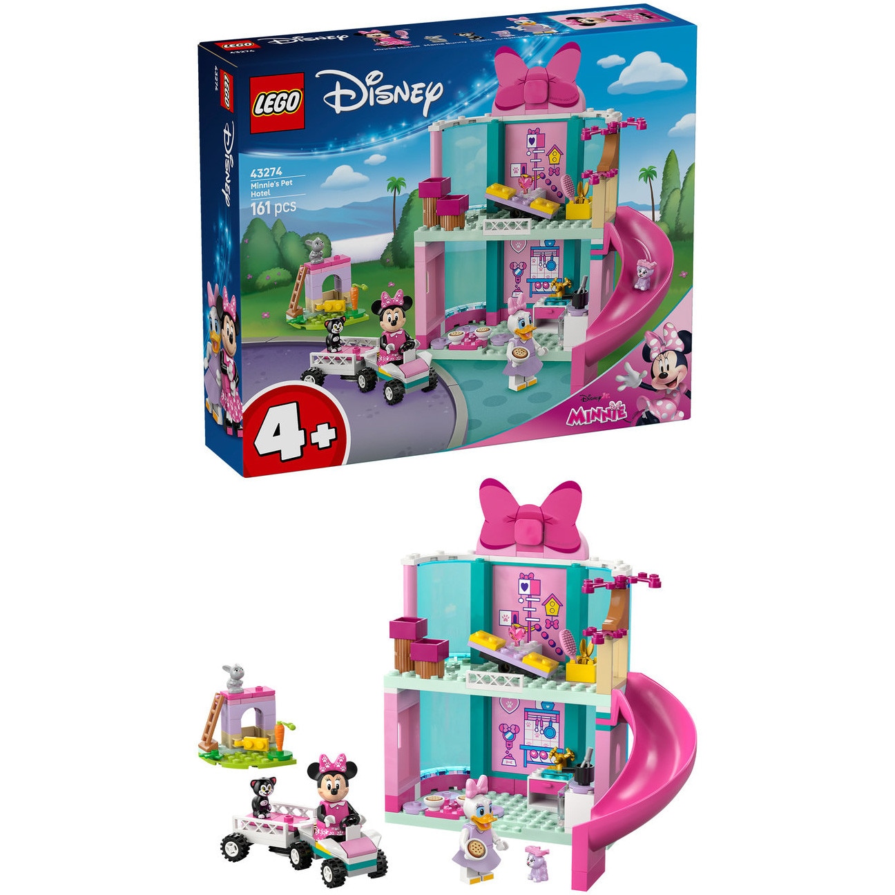 LEGO® Disney Classic - Hotelul pentru animale de companie al lui Minnie 43274, 161 piese