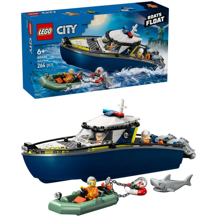 LEGO® City - Üldözés rendőrségi csónakkal 60456, 264 db