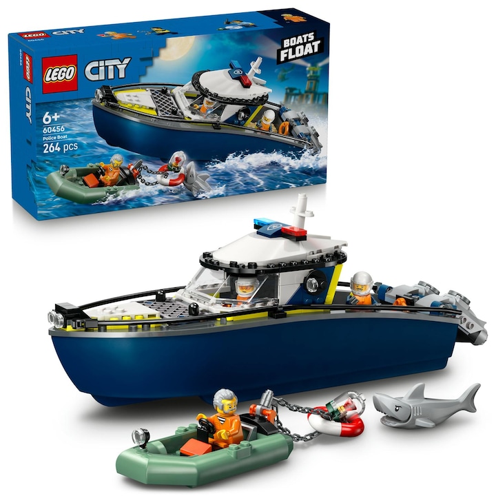 LEGO® City - Üldözés rendőrségi csónakkal 60456, 264 db