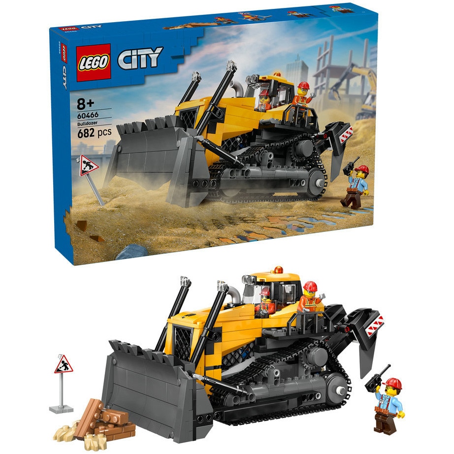 LEGO® City - Buldozer galben 60466, 682 piese