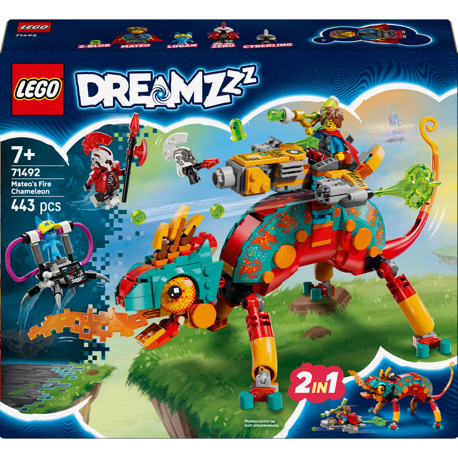 LEGO® DREAMZzz™ - Cameleonul de foc al lui Mateo 71492, 443 piese