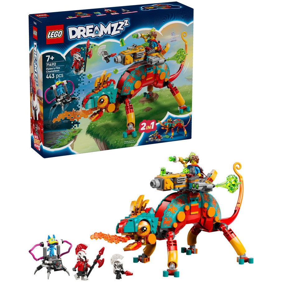 LEGO® DREAMZzz™ - Cameleonul de foc al lui Mateo 71492, 443 piese