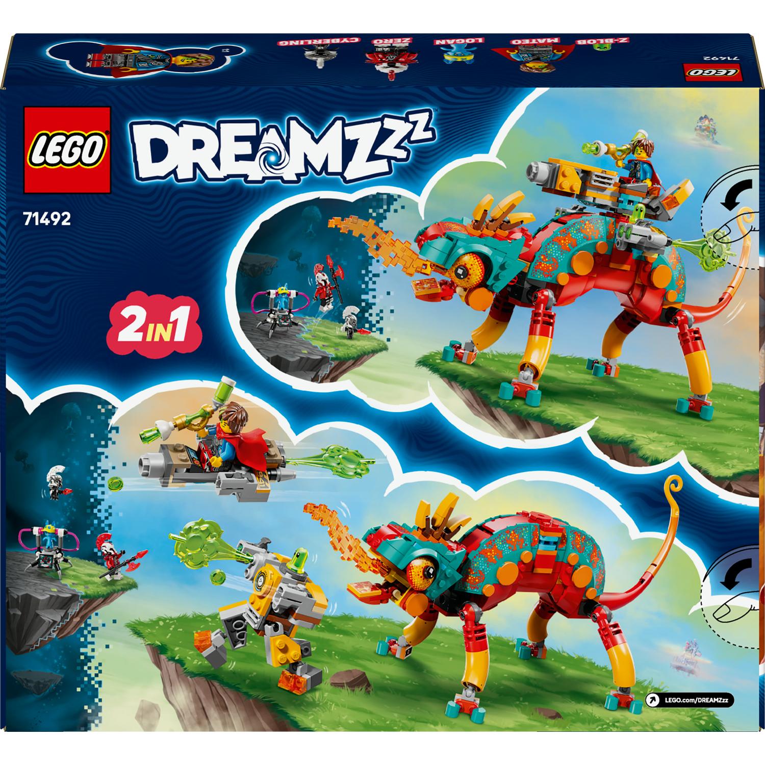LEGO® DREAMZzz™ - Cameleonul de foc al lui Mateo 71492, 443 piese