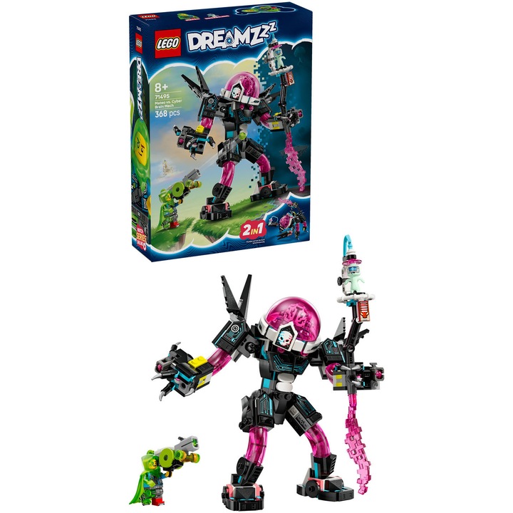 LEGO® DREAMZzz™ - Mateo contra robotului Creier cibernetic 71495, 368 piese