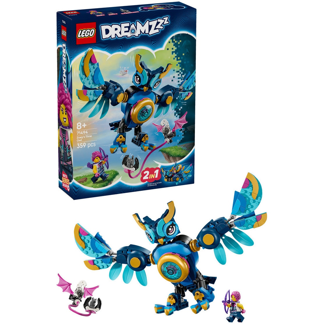 LEGO® DREAMZzz™ - Bufnita timpului a lui Zoey 71494, 359 piese