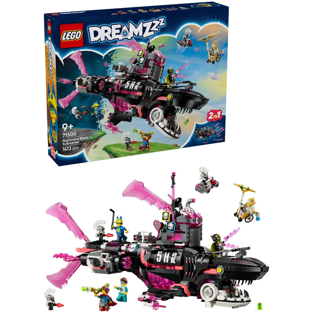 LEGO® DREAMZzz™ - Submarin-rechin de cosmar 71500, 1413 piese