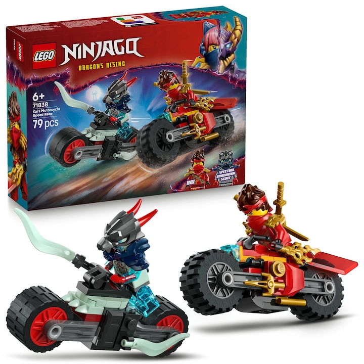 LEGO® NINJAGO® - Състезанието с мотоциклети на Кай 71838, 79 части