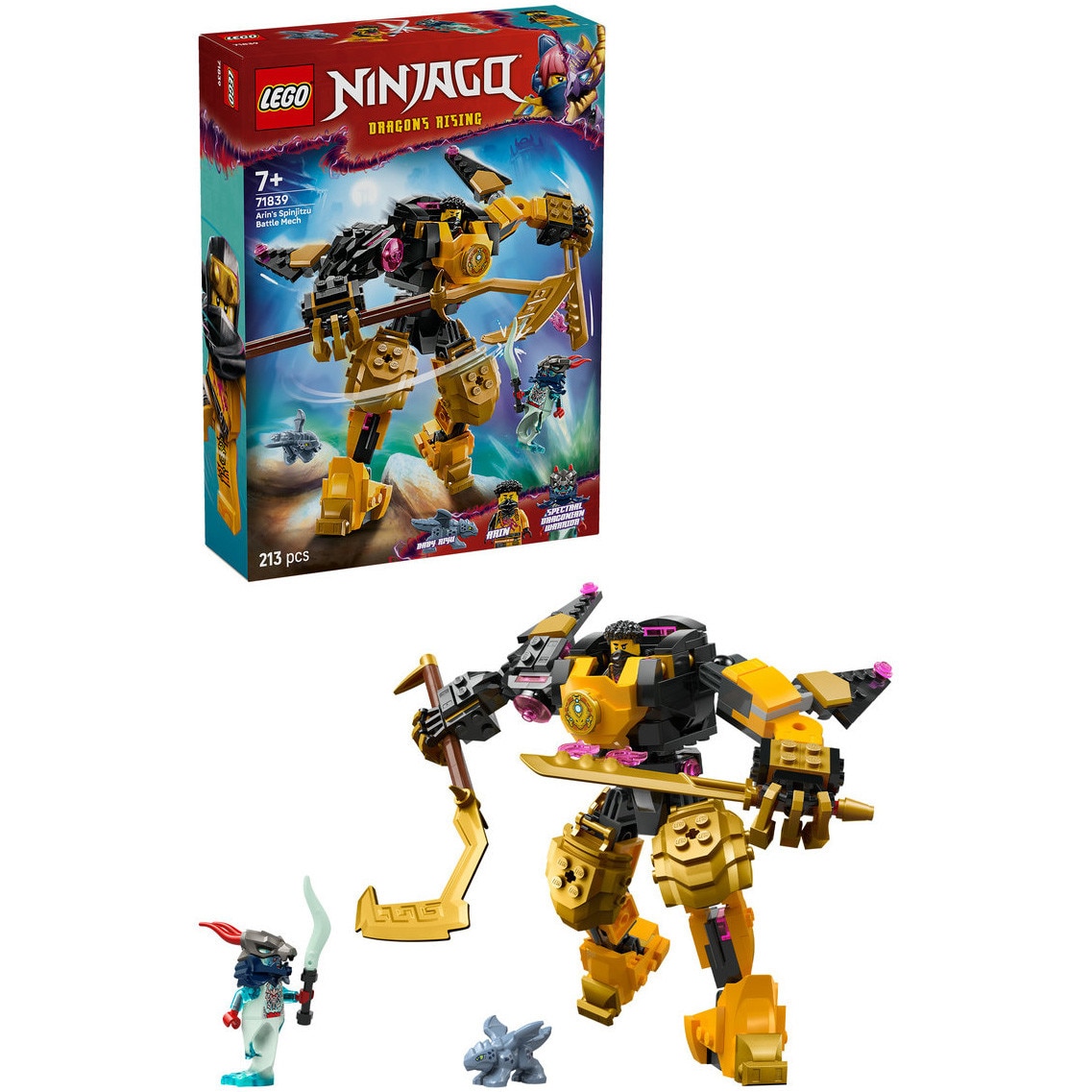 LEGO® NINJAGO® - Robotul de lupta Spinjitzu al lui Arin 71839, 213 piese