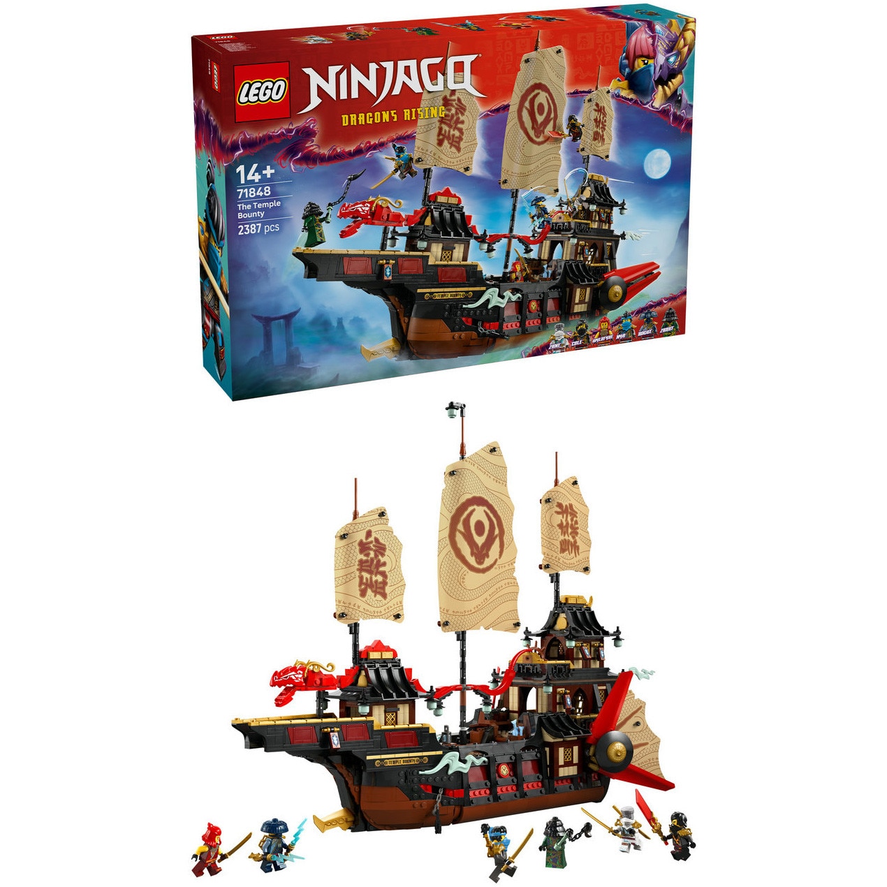 LEGO® NINJAGO® - Nava Bounty a Templului 71848, 2387 piese - eMAG.ro