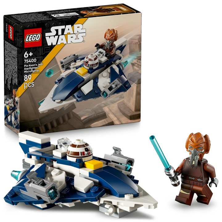 LEGO® Star Wars™ - Plo Koon Jedi csillagvadásza™ microfighter 75400, 89 db