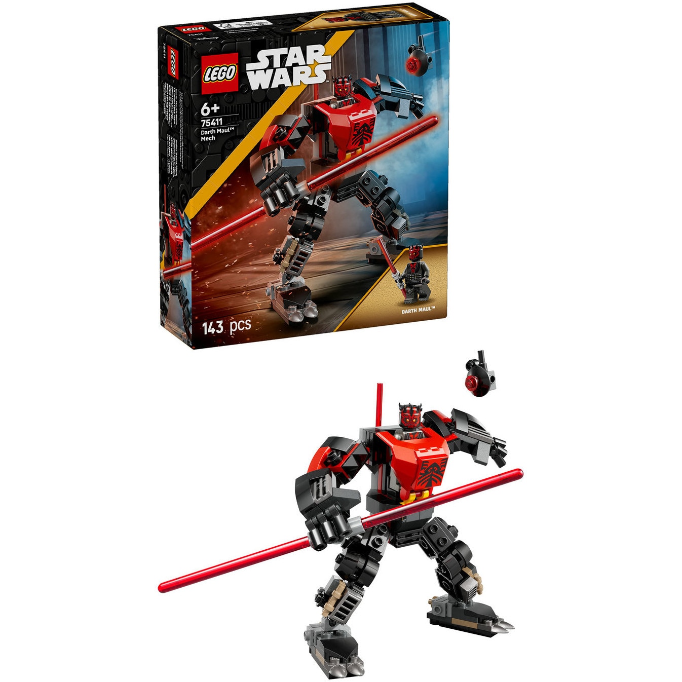 LEGO® Star Wars™ - Robotul Darth Maul 75411, 143 piese