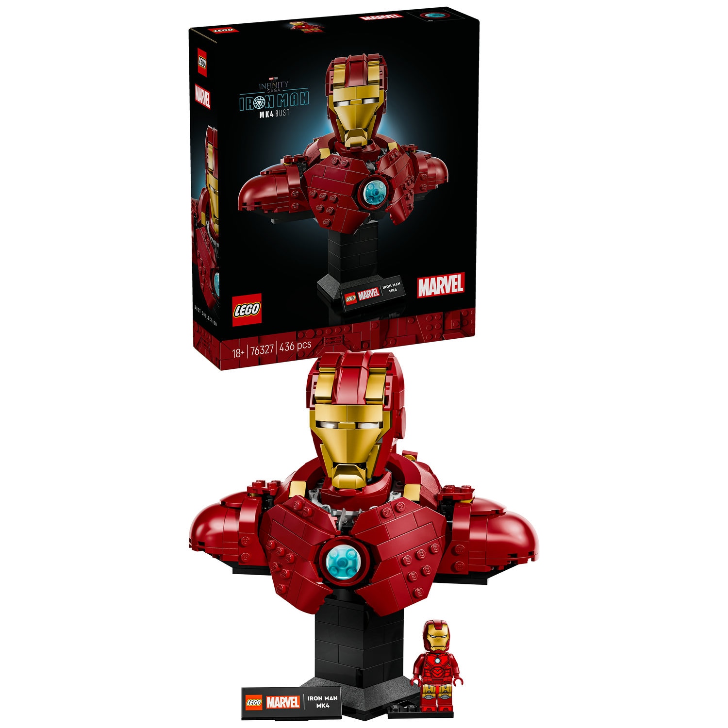 LEGO® Marvel - Bust Iron Man MK4 76327, 436 piese