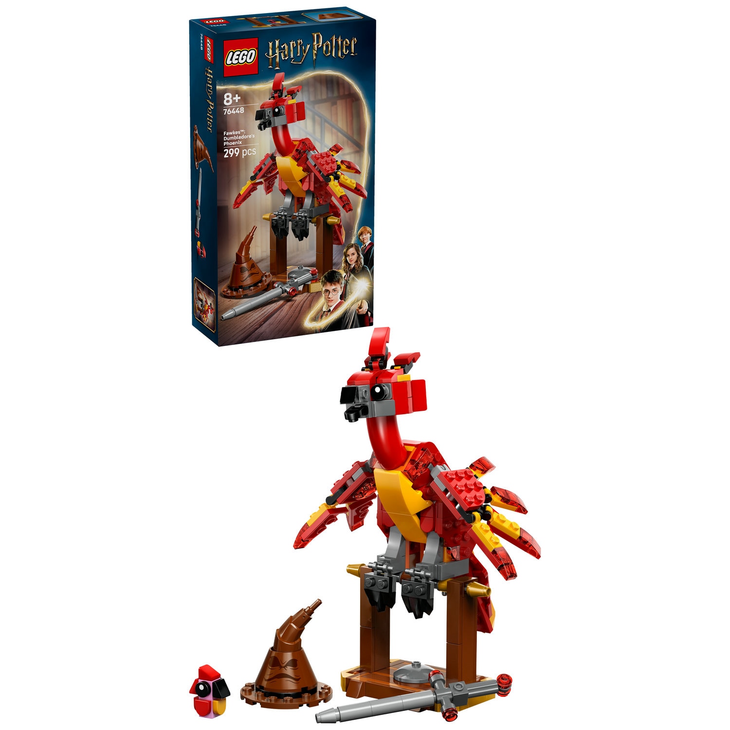LEGO® Harry Potter™ - Fawkes: Phoenixul lui Dumbledore 76448, 299 piese