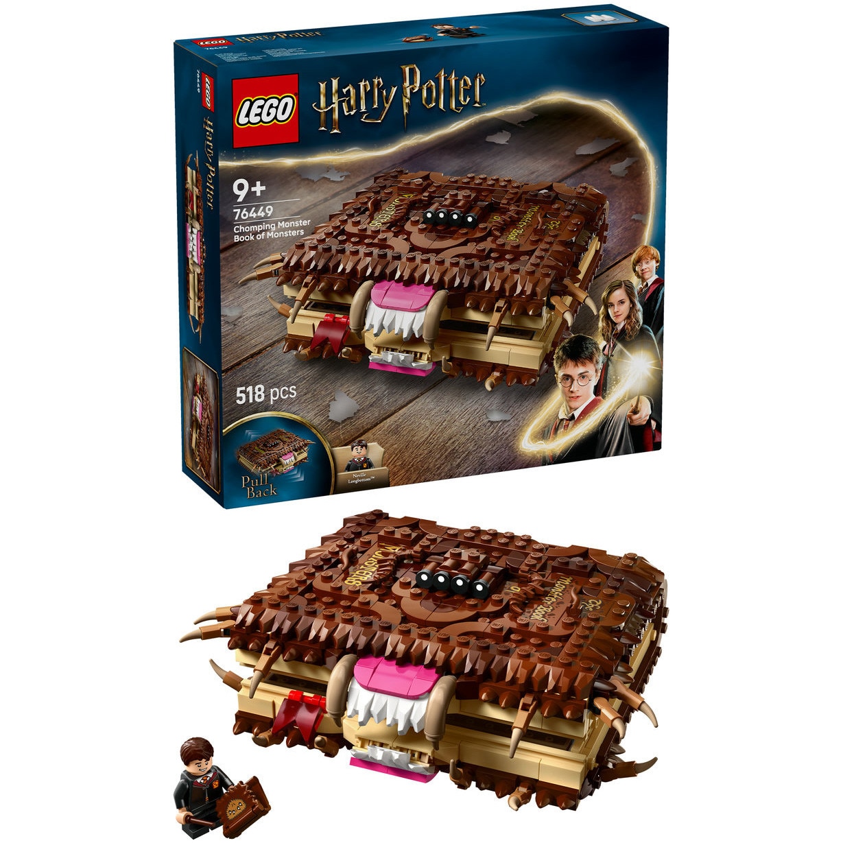 LEGO® Harry Potter™ - Cartea monstrilor Colti de monstru 76449, 518 piese