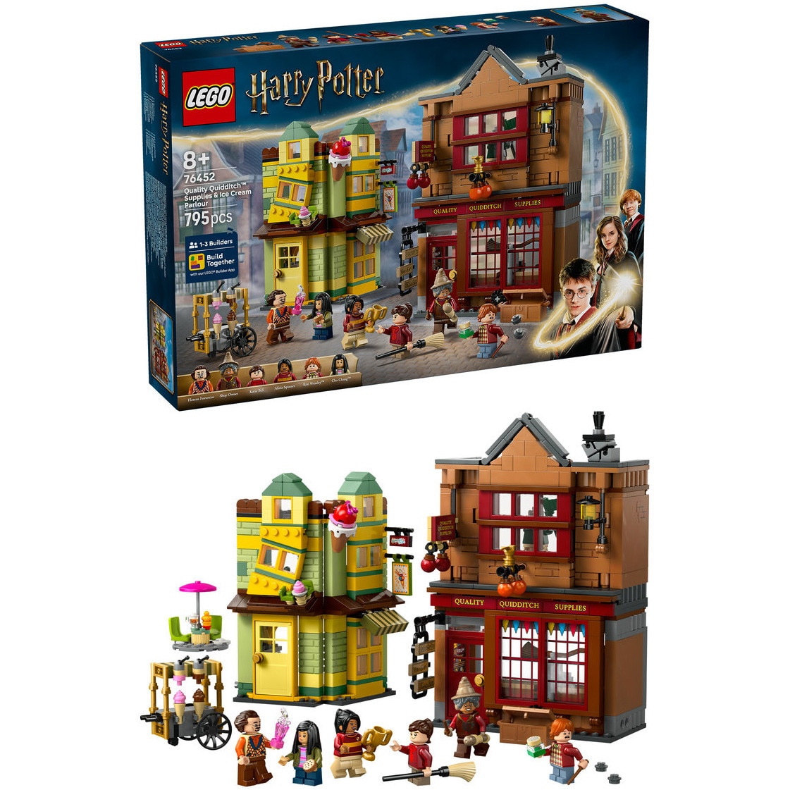 LEGO® Harry Potter™ - Furnituri Vajthat de calitate si magazin de inghetata 76452, 795 piese