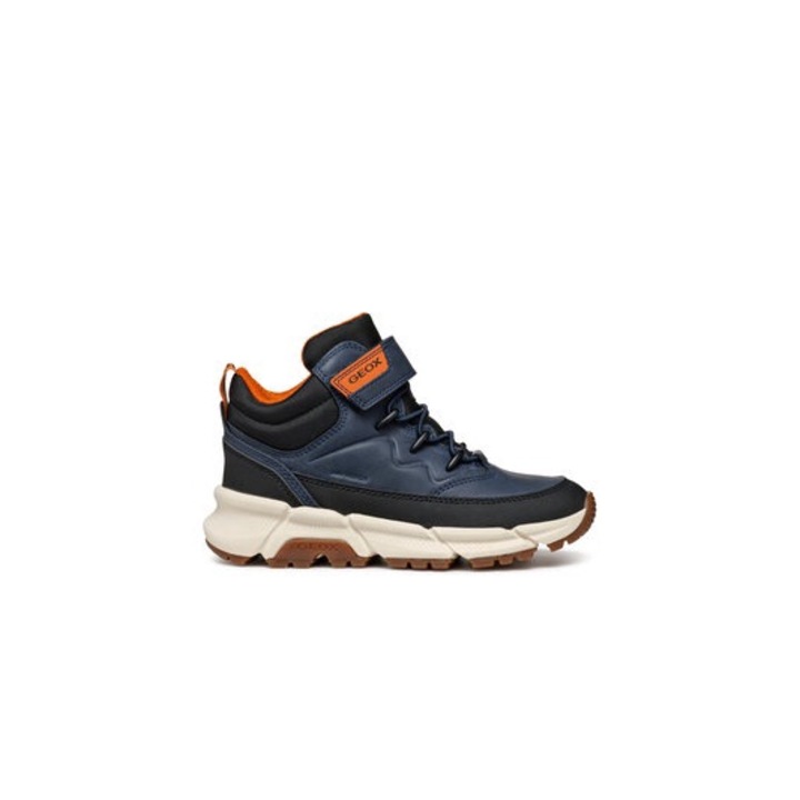Geox, Ghete impermeabile cu inchidere velcro, Albastru