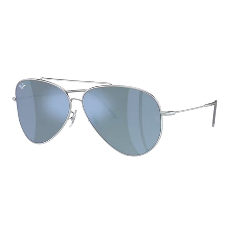 Ochelari de soare Ray-Ban R0101S Aviator Reverse, Unisex, Argintiu-Albastru, 59-11-140