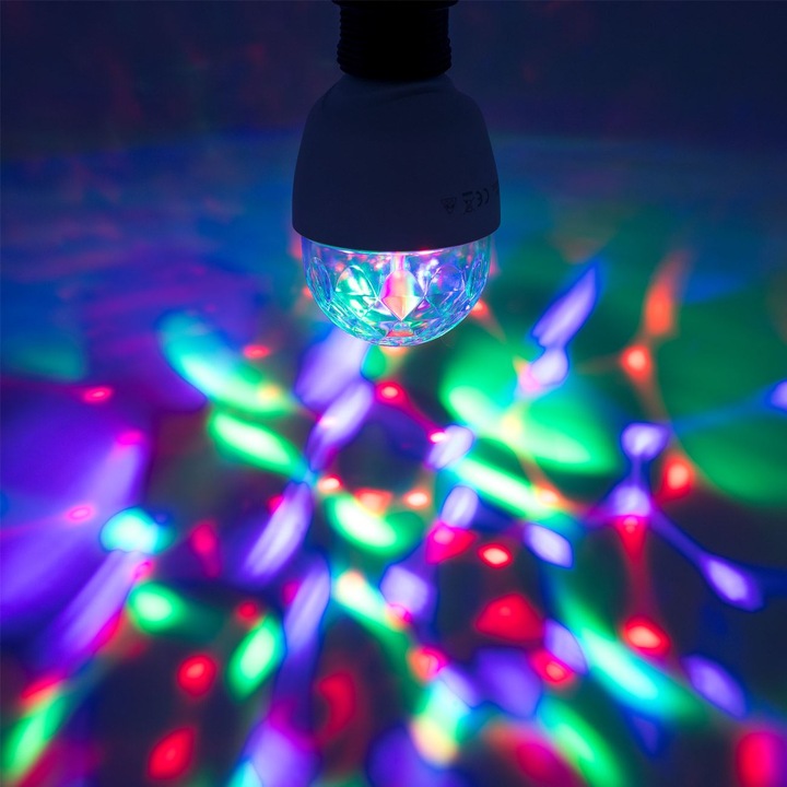 Bec de Petrecere cu Telecomanta & LED Multicolor 3W