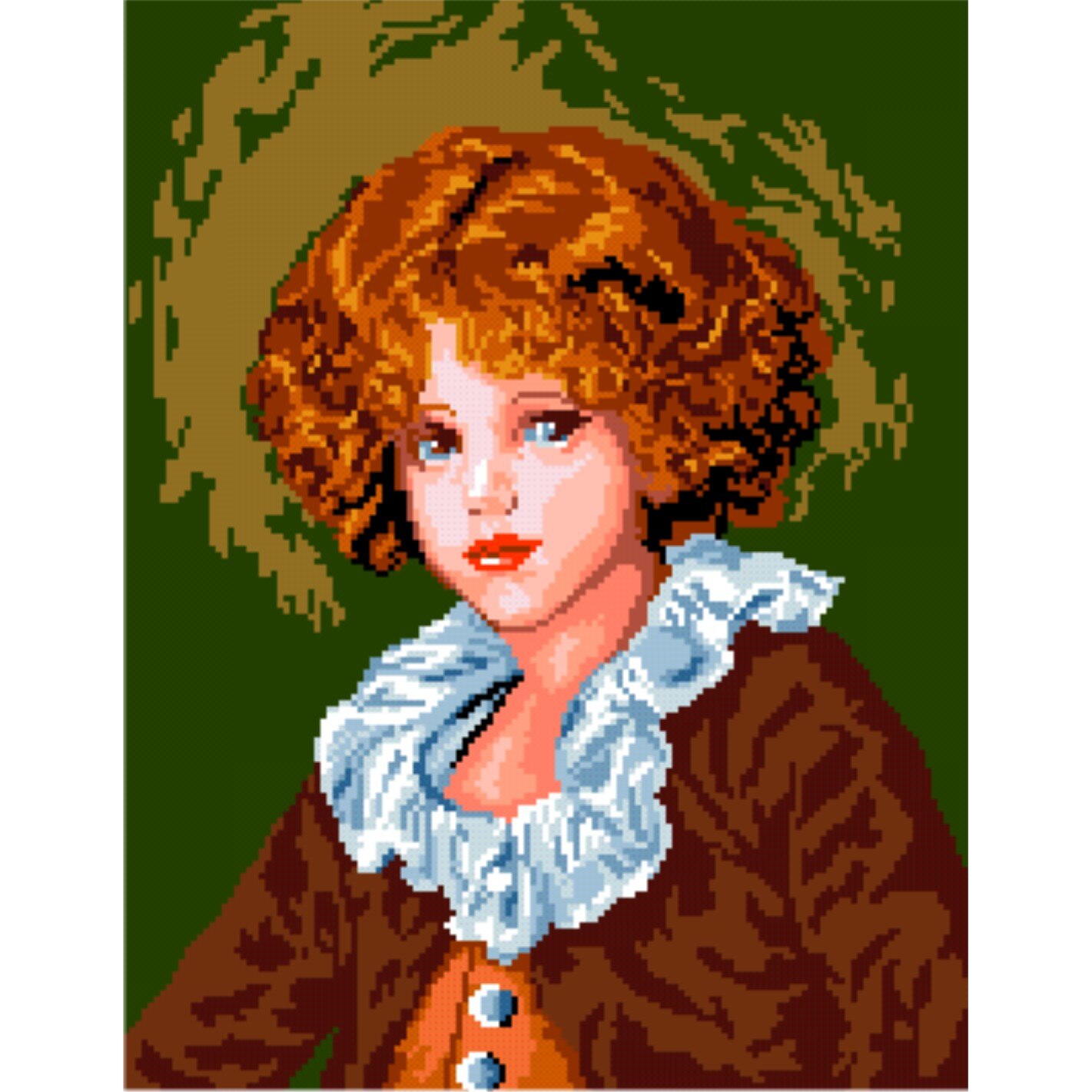 Micul John - kit goblen cu diagrama alb-negru