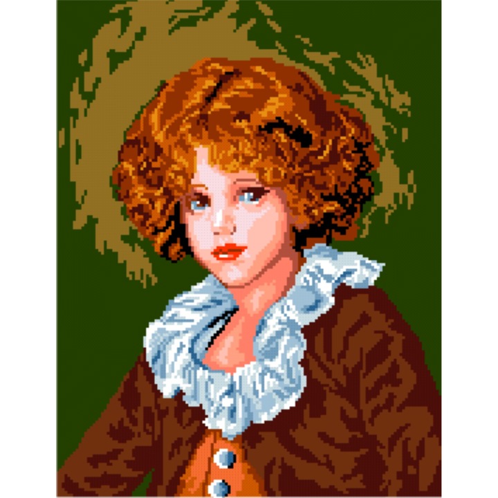 Micul John - kit goblen cu diagrama alb-negru