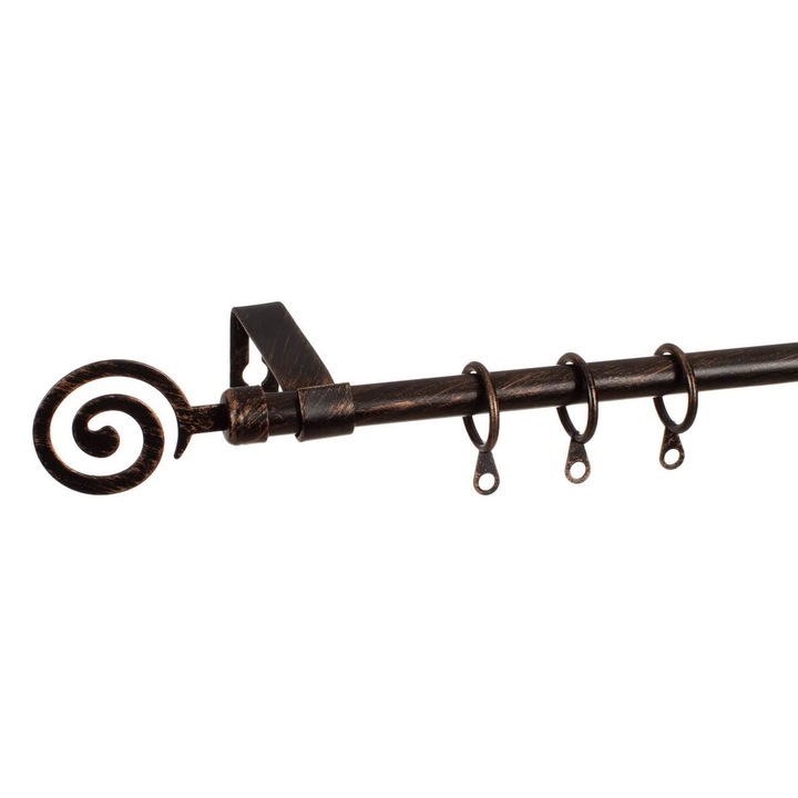 Galerie perdele extensibila metalica bronz spirala 60-120cm