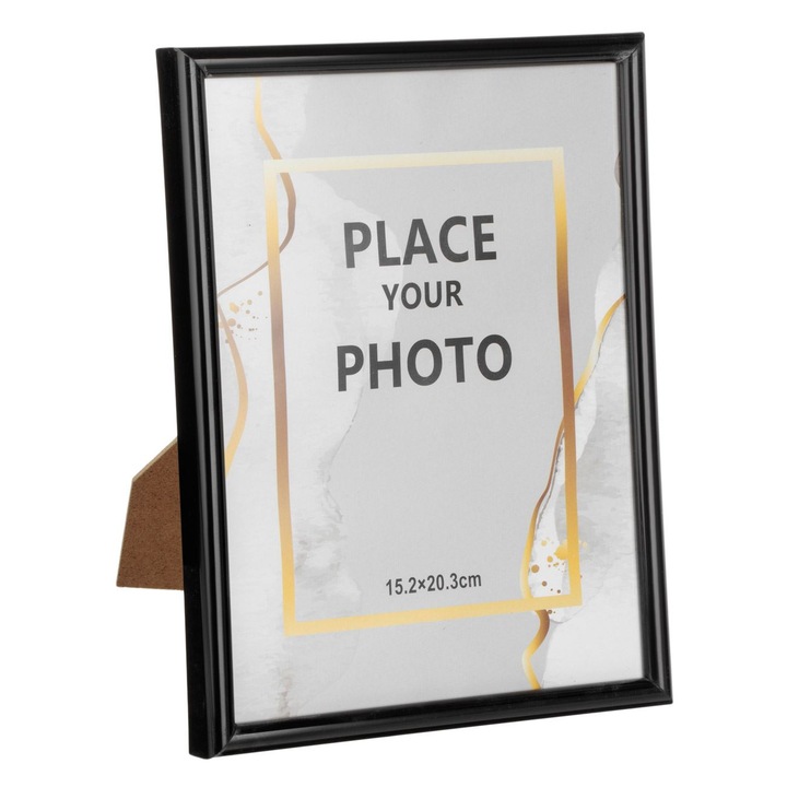 Rama foto decorativa neagra 15x20cm