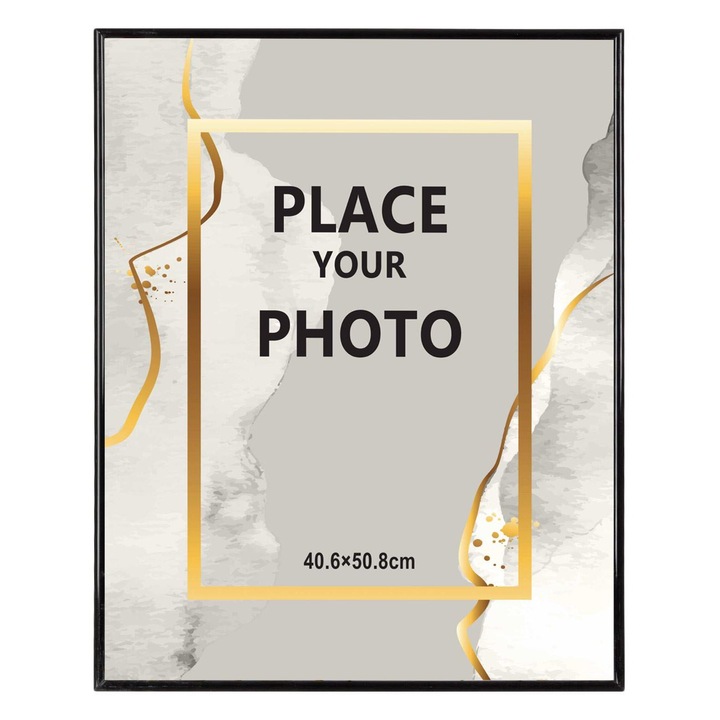 Fekete Műanyag Képkeret 40x50cm