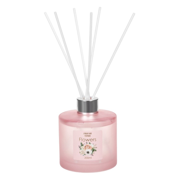 Szobai légfrissítő olaj palackban virág és pálcika aromával - 200 ml