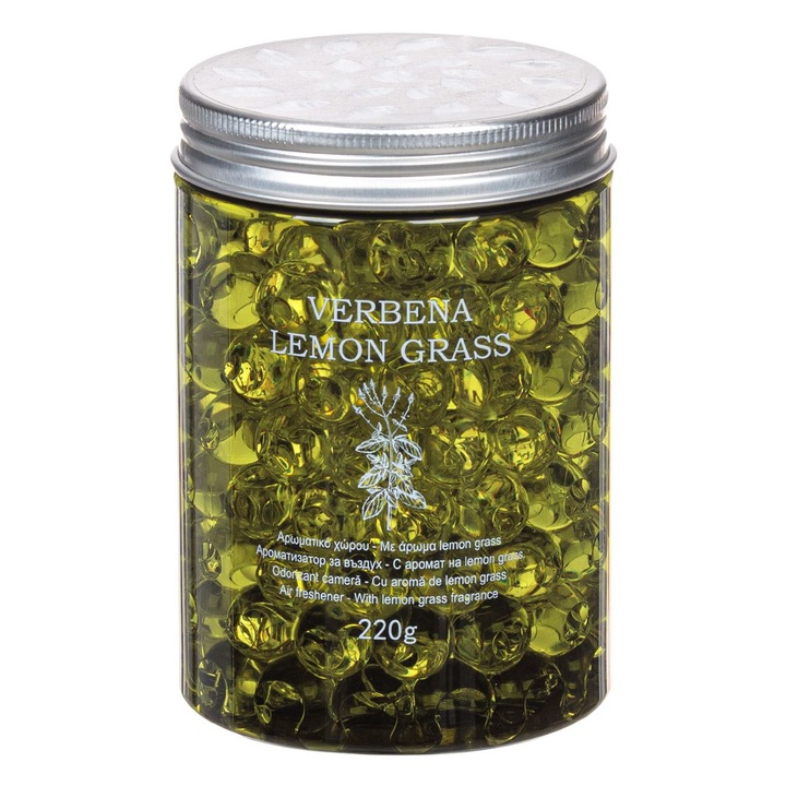 Szoba légfrissítő gyöngy, citromfű aromával 220g