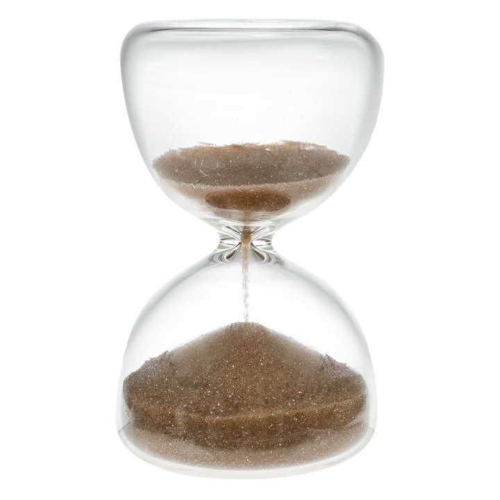 Стъклен пясъчен часовник с бронзов пясък ø5.5x9.8см