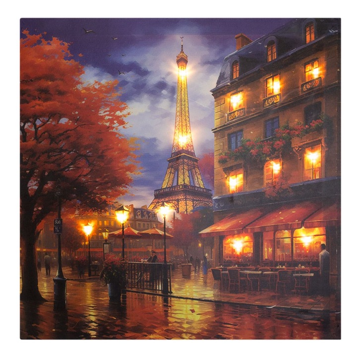 LED festmény Párizs 50x50x1.5cm