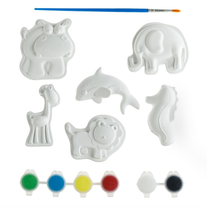 Комплект аксесоари Creative Ipsos 6 животни, боя, четка, 23x35см