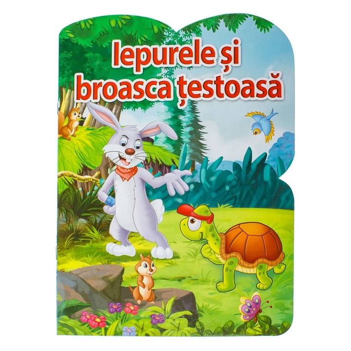 Mese "A nyúl és a teknősbéka", 19x19 cm