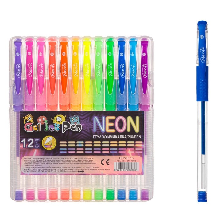 Set pixuri neon colorate in cutie -12buc