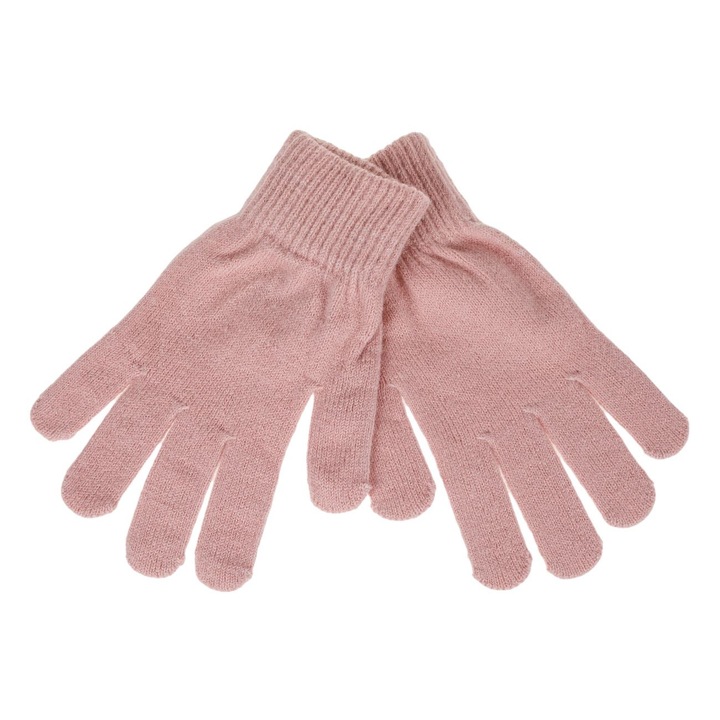 Mănuși tricotate pentru femei, roz nude, set 1 pereche, textil