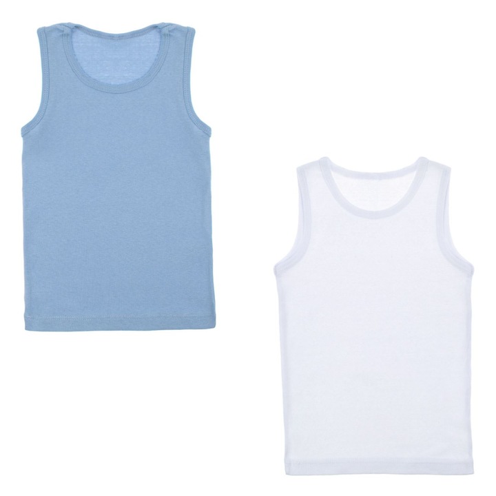 Set Maiouri din Bumbac Alb Ciel pentru Copii, 2buc, Multicolor