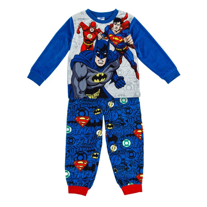 Set Pijama de Iarnă pentru Copii, Justice League, Multicolor, Poliester