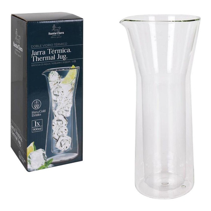 Carafa Inde, carafa, 1.5L, sticla transparenta