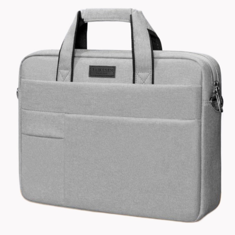 Geanta laptop portabila, 13'', 14'', 15'', 16'' inch, pentru notebook, ultrabook， Fudisenn®, impermeabila, 1 compartiment principal, 4 compartimente exterioare, gri, 43.5x32x6.5cm
