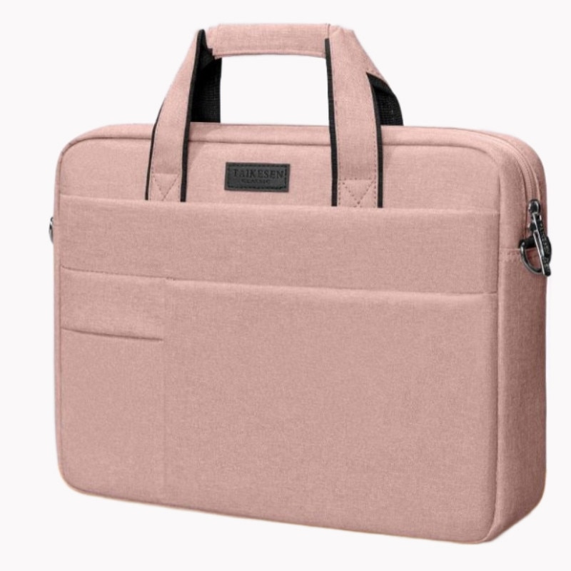 Geanta laptop portabila, 13'', 14'', 15'', 16'' inch, pentru notebook, ultrabook， Fudisenn®, impermeabila, 4 compartimente exterioare, roz, 43.5x32x6.5cm