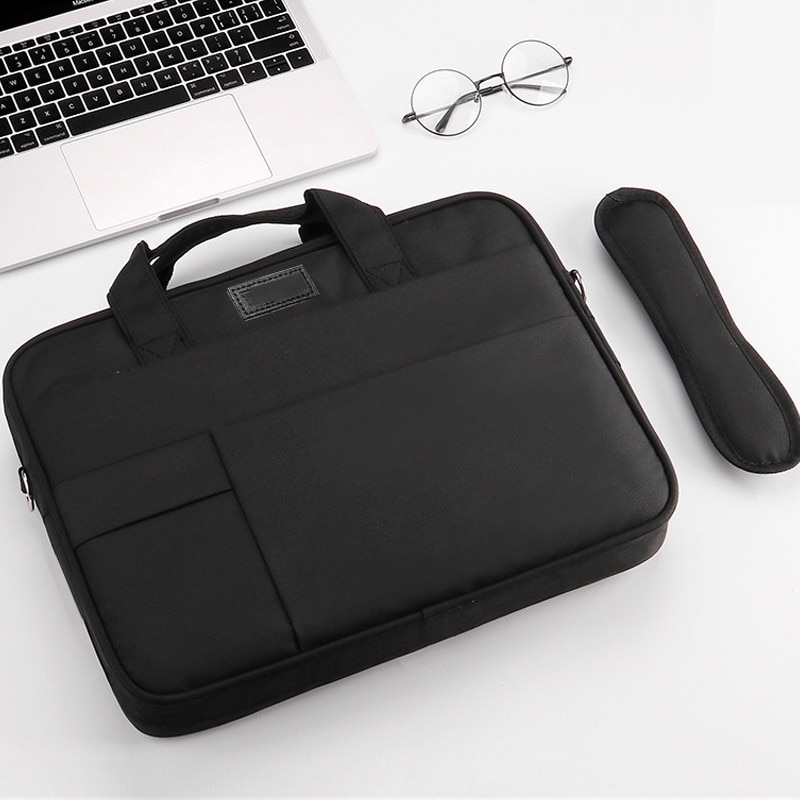Geanta laptop portabila, 13'', 14'', 15'', 16'' inch, pentru notebook, ultrabook， Fudisenn®, impermeabila, 4 compartimente 13-16inch, 43.5x32x6.5cm, negru