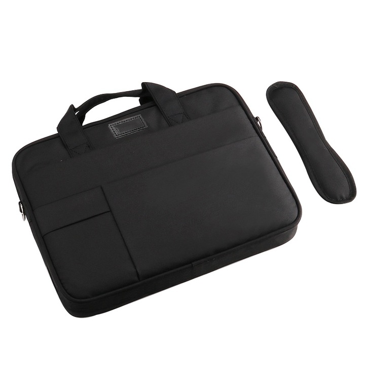 Fudisenn laptoptáska, vízálló, 4 rekeszes, 13-16 hüvelykes, 43,5x32x6,5 cm, fekete
