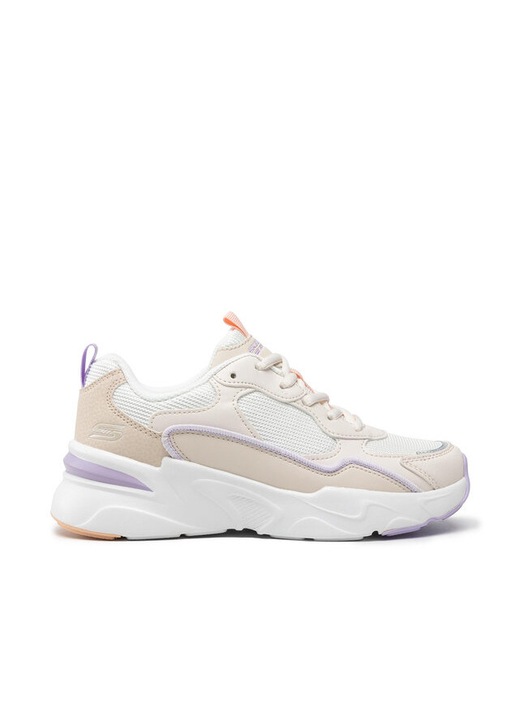 Pantofi sport dama Skechers, 209074314, Piele ecologica, Bej, Bej